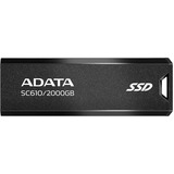 ADATA SC610 2 TB USB tipo A 3.2 Gen 2 (3.1 Gen 2) Nero, Disco a stato solido Nero, 2 TB, USB tipo A, 3.2 Gen 2 (3.1 Gen 2), 550 MB/s, 10 Gbit/s, Nero