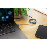 Ansmann Cavo in silicone USB-C a USB-C blu