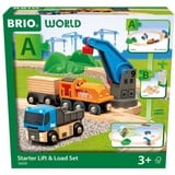 BRIO World Starterset treno merci con gru A, Ferrovia 