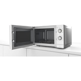 Bosch Serie 2 FL020MW0 Bianco Solo microonde Superficie piana 20 L 800 W, Forno a microonde bianco, Superficie piana, Solo microonde, 20 L, 800 W, Pulsanti, Manopola, Bianco