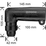 Bosch Testa di foratura angolare SDS Plus, per martelli perforatori, Chuck Nero