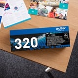 Brother TN-320BK cartuccia toner 1 pz Originale Nero Nero, 2500 pagine, Nero, 1 pz, Vendita al dettaglio