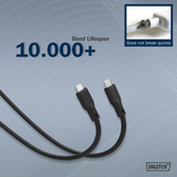 Digitus Cavo di collegamento in silicone USB4 Gen 3x2 USB-C > USB-C Nero