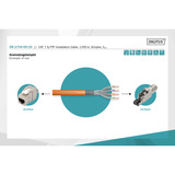 Digitus Cavo di posa professionale Cat.7 S/FTP semplice, Cca arancione 