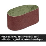 EINHELL Professional Akku-Bandschleifer TP-BS 18/457 Li BL - Solo, 18Volt, Levigatrice a nastro rosso/Nero