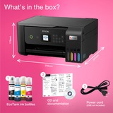 Epson EcoTank ET-2820 Nero, Ad inchiostro, Stampa a colori, 5760 x 1440 DPI, A4, Stampa diretta, Nero