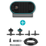 GARDENA Irrigazione solare AquaBloom L Set, Controllo irrigazione grigio/Turchese