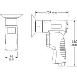 Hazet Set mini levigatrice eccentrica, 36 pezzi, Levigatrice orbitale casuale blu/Nero