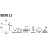 High Peak Tendalino per camper Trentino 2.0 grigio/Limone verde