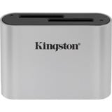 Kingston Lettore di schede USB3.2 Gen1 Workflow Dual-Slot SDHC/SDXC UHS-II argento/Nero