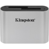 Kingston Workflow SD Reader lettore di schede USB 3.2 Gen 1 (3.1 Gen 1) Nero, Argento argento/Nero