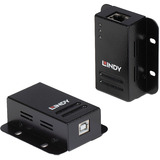 Lindy Extender USB 2.0 Cat.6, Estensione USB Nero