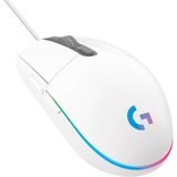 Logitech G203 Lightsync mouse USB tipo A 8000 DPI bianco, USB tipo A, 8000 DPI, 1 ms, Bianco