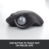 Logitech MX Ergo mouse Mano destra RF senza fili + Bluetooth Trackball 440 DPI Nero, Mano destra, Trackball, RF senza fili + Bluetooth, 440 DPI, Grafite