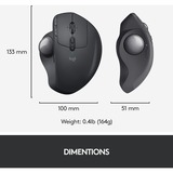 Logitech MX Ergo mouse Mano destra RF senza fili + Bluetooth Trackball 440 DPI Nero, Mano destra, Trackball, RF senza fili + Bluetooth, 440 DPI, Grafite