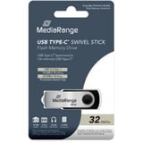 MediaRange USB Type-C 32 GB, Chiavetta USB Nero/Argento