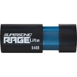 Patriot Supersonic Rage Lite unità flash USB 64 GB USB tipo A 3.2 Gen 1 (3.1 Gen 1) Nero, Blu Nero/Blu, 64 GB, USB tipo A, 3.2 Gen 1 (3.1 Gen 1), 180 MB/s, Lamina di scorrimento, Nero, Blu