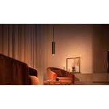 Philips Hue Lampadario cilindrico Perifo Nero, Philips Hue White and Color ambiance Lampadario cilindrico Perifo, Luce a sospensione intelligente, Bluetooth, Nero, LED integrato, Metallo, Bianco