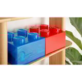 Room Copenhagen LEGO Storage Brick 4 Top Lid Glitter, Scatola di immagazzinaggio blu/trasparente