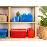 Room Copenhagen LEGO Storage Brick 4 Top Lid Glitter, Scatola di immagazzinaggio blu/trasparente