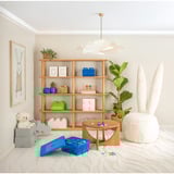 Room Copenhagen LEGO Storage Brick 4 Top Lid Glitter, Scatola di immagazzinaggio blu/trasparente