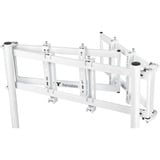 Thermaltake Supporto triplo per monitor Snow, per cockpit simulatore di guida GR500, Base per monitor bianco