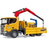 bruder Scania Super 560R camion da cantiere con gru e 2 pallet, Veicolo modello 