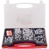 fischer EASY Box tasselli universali UX con viti, Tassello grigio chiaro