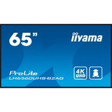 iiyama LH6560UHS-B2AG visualizzatore di messaggi Pannello A digitale 163,8 cm (64.5") LED Wi-Fi 500 cd/m² 4K Ultra HD Nero Processore integrato Android 11 24/7, Public Display Nero (opaco), Pannello A digitale, 163,8 cm (64.5"), LED, 3840 x 2160 Pixel, Wi-Fi, 24/7