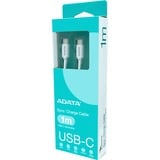 ADATA CACC-100PN-WH cavo USB USB 2.0 1 m USB C 100 W Bianco bianco, 1 m, USB C, USB C, USB 2.0, Bianco