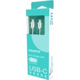 ADATA CACC-200PN-WH cavo USB USB 2.0 2 m USB C 100 W Bianco bianco, 2 m, USB C, USB C, USB 2.0, Bianco