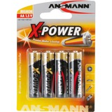 Ansmann Mignon / AA / LR6 x4 Batteria monouso Stilo AA Alcalino Batteria monouso, Stilo AA, Alcalino, 1,5 V, 4 pz, Nero