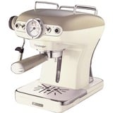 Ariete 1389 Macchina da Caffè Espresso di Design - per Polvere e cialde ESE - filtro 1 e 2 tazze - Montalatte - 850 Watt - Linea Vintage - Beige, Macchina per espresso beige/crema, Macchina per espresso, 0,9 L, Cialde caffè, 850 W, Beige