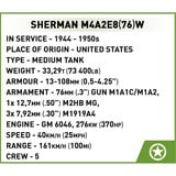 COBI Sherman M4A2E8(76)W, Giochi di costruzione 