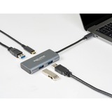 DeLOCK 63261 hub di interfaccia USB 3.2 Gen 2 (3.1 Gen 2) Type-C 10000 Mbit/s Nero, Grigio grigio, USB 3.2 Gen 2 (3.1 Gen 2) Type-C, USB 3.2 Gen 2 (3.1 Gen 2) Type-A, USB 3.2 Gen 2 (3.1 Gen 2) Type-C, 10000 Mbit/s, Nero, Grigio, Alluminio, 0,12 m