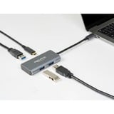 DeLOCK 63261 hub di interfaccia USB 3.2 Gen 2 (3.1 Gen 2) Type-C 10000 Mbit/s Nero, Grigio, Hub USB grigio, USB 3.2 Gen 2 (3.1 Gen 2) Type-C, USB 3.2 Gen 2 (3.1 Gen 2) Type-A, USB 3.2 Gen 2 (3.1 Gen 2) Type-C, 10000 Mbit/s, Nero, Grigio, Alluminio, 0,12 m