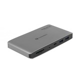 DeLOCK 87777 replicatore di porte e docking station per notebook Cablato Thunderbolt 3 Grigio Cablato, Thunderbolt 3, 60 W, 3,5 mm, 10,100,1000 Mbit/s, Grigio