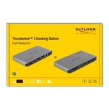 DeLOCK 87777 replicatore di porte e docking station per notebook Cablato Thunderbolt 3 Grigio Cablato, Thunderbolt 3, 60 W, 3,5 mm, 10,100,1000 Mbit/s, Grigio