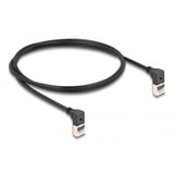 DeLOCK Cavo patch RJ-45 Cat.6a S/FTP, Slim 90° angolato Nero