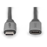 Digitus Cavo di prolunga USB 3.2 Gen 1, connettore USB-C > presa USB-C Nero/Argento