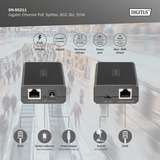 Digitus Splitter PoE Ethernet Gigabit, 802.3bt, 51 Watt Nero