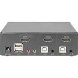 Digitus Switch KVM, 2 porte, schermo singolo 4K, HDMI® Nero, 2 porte, schermo singolo 4K, HDMI®, 3840 x 2160 Pixel, 4K Ultra HD