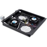 Digitus Unità di ventilazione da tetto per armadi di rete Unique & Varioflex-N e armadi di rete Dynamic Basic e di server, Modulo fan Nero, Pannello per ventola, Nero, 2 ventola(e), 276 m³/h, Turchia, Varioflex-N, Unique Network, Dynamic Basic