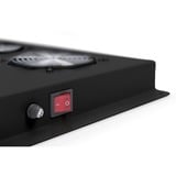 Digitus Unità di ventilazione da tetto per armadi di rete Unique & Varioflex-N e armadi di rete Dynamic Basic e di server, Modulo fan Nero, Pannello per ventola, Nero, 2 ventola(e), 276 m³/h, Turchia, Varioflex-N, Unique Network, Dynamic Basic