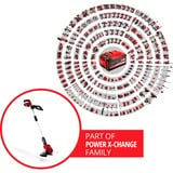 Einhell GE-CT 18 Li Kit Batteria rosso/Nero, 8500 Giri/min, 90°, Batteria, Ioni di Litio, 18 V, 2 Ah