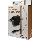 Inter-Tech Caricatore Argus PD-2100, caricatore USB-C, Caricabatterie Nero