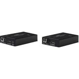 Lindy Extender KVM in fibra ottica DisplayPort 1.2 e USB 300m, Estensione DisplayPort Nero