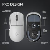 Logitech PRO X SUPERLIGHT 2, Mouse da gioco bianco