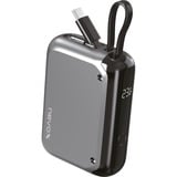 Nevox POWERBANK 10000mAh, cavo USB-C integrato grigio