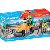 PLAYMOBIL Action Heroes Cantiere stradale, Giochi di costruzione 